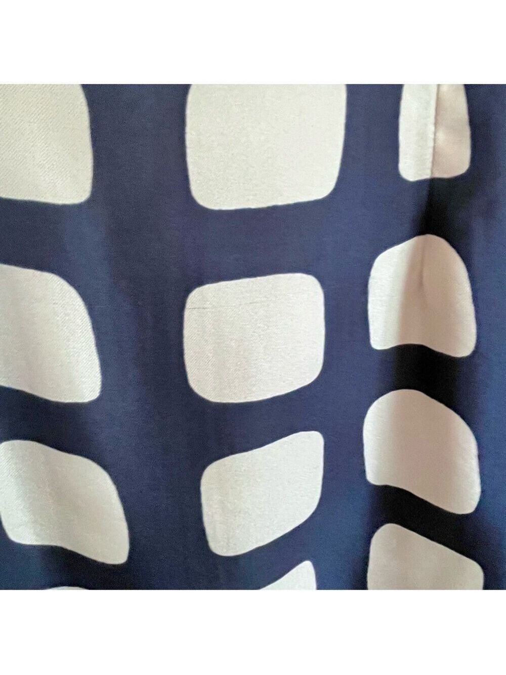 Milly of New York 100% Silk Navy White Geometric Sheath Dress Size 6/8 Italian - Picture 10 of 12